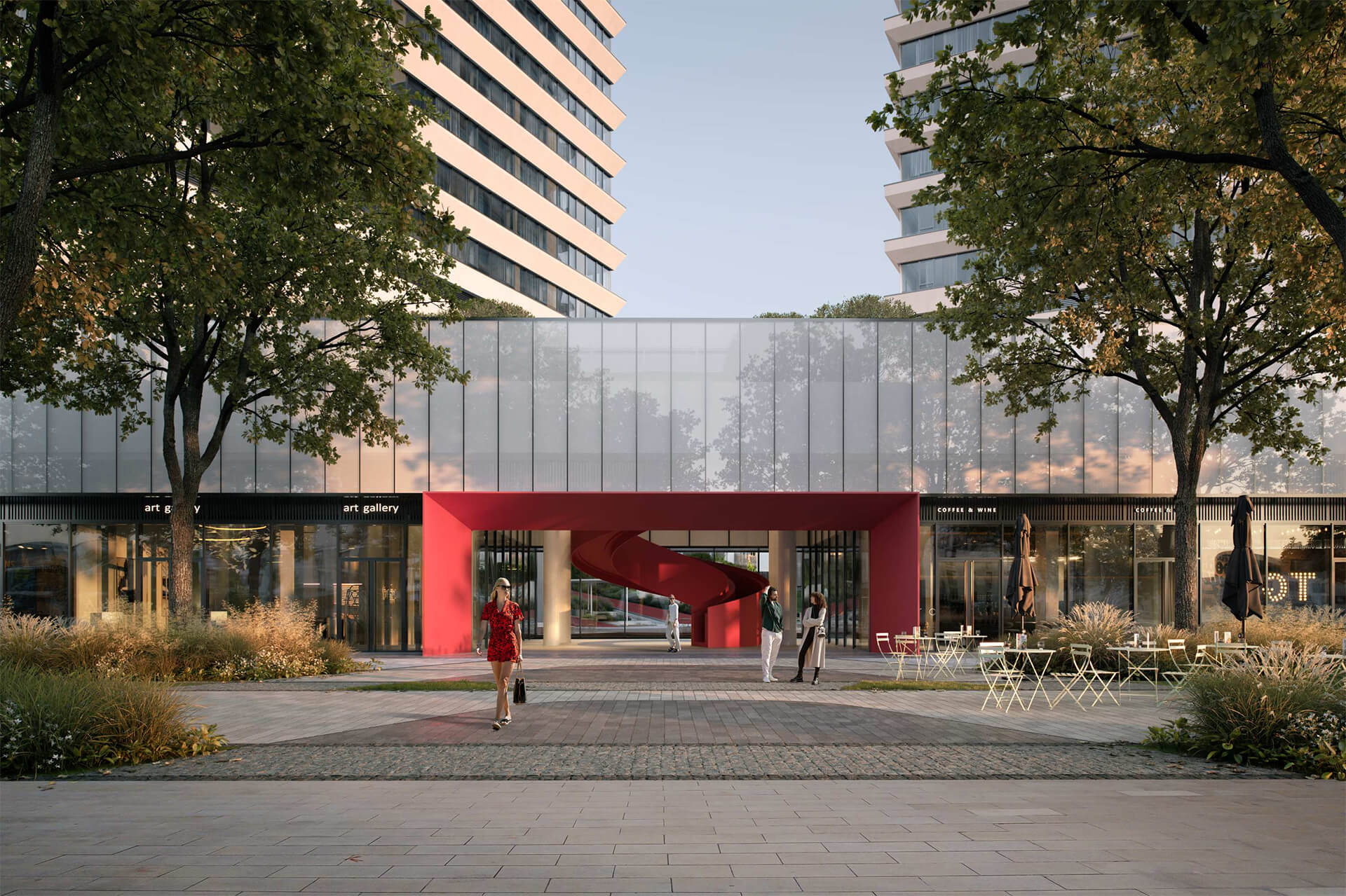 Благоустройство двора от застройщика КОРТРОС